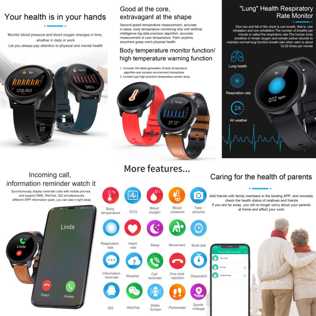 Focusfit Pro E Smartwatch And Fitness Tracker Ecg Ppg Sportwatch