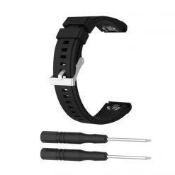 Garmin Soft Silicone Watch Strap Fenix 5/Fenix 5 Plus/Fenix 6/Fenix 6 Pro/Forerunner 935/Forerunner 945/Approach S60 One Size Fits All