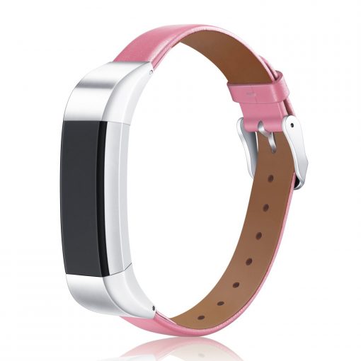 FocusFit Fitbit Alta Leather Replacement Strap with Metal Buckle