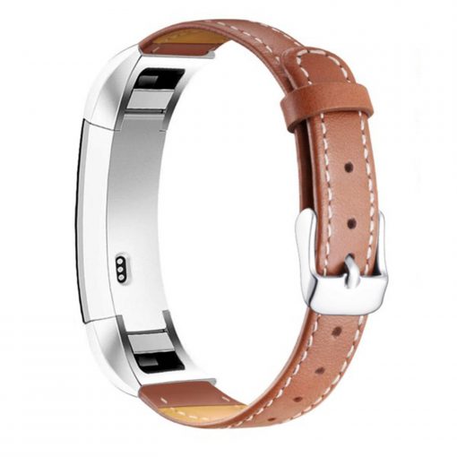 FocusFit Fitbit Alta Leather Replacement Strap with Metal Buckle