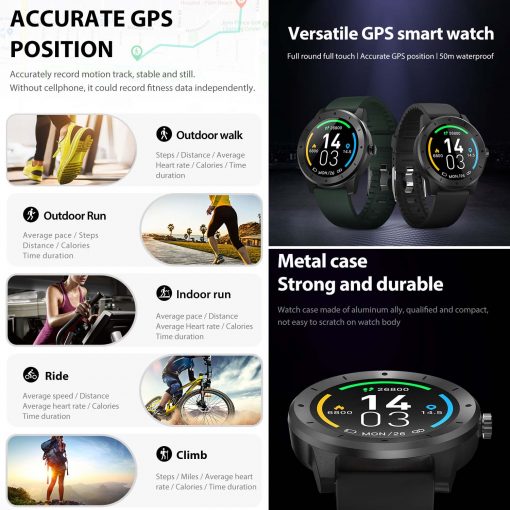 FocusFit – Versatile GPS HR Sedentary Water Drinking Fitness Smart Watch