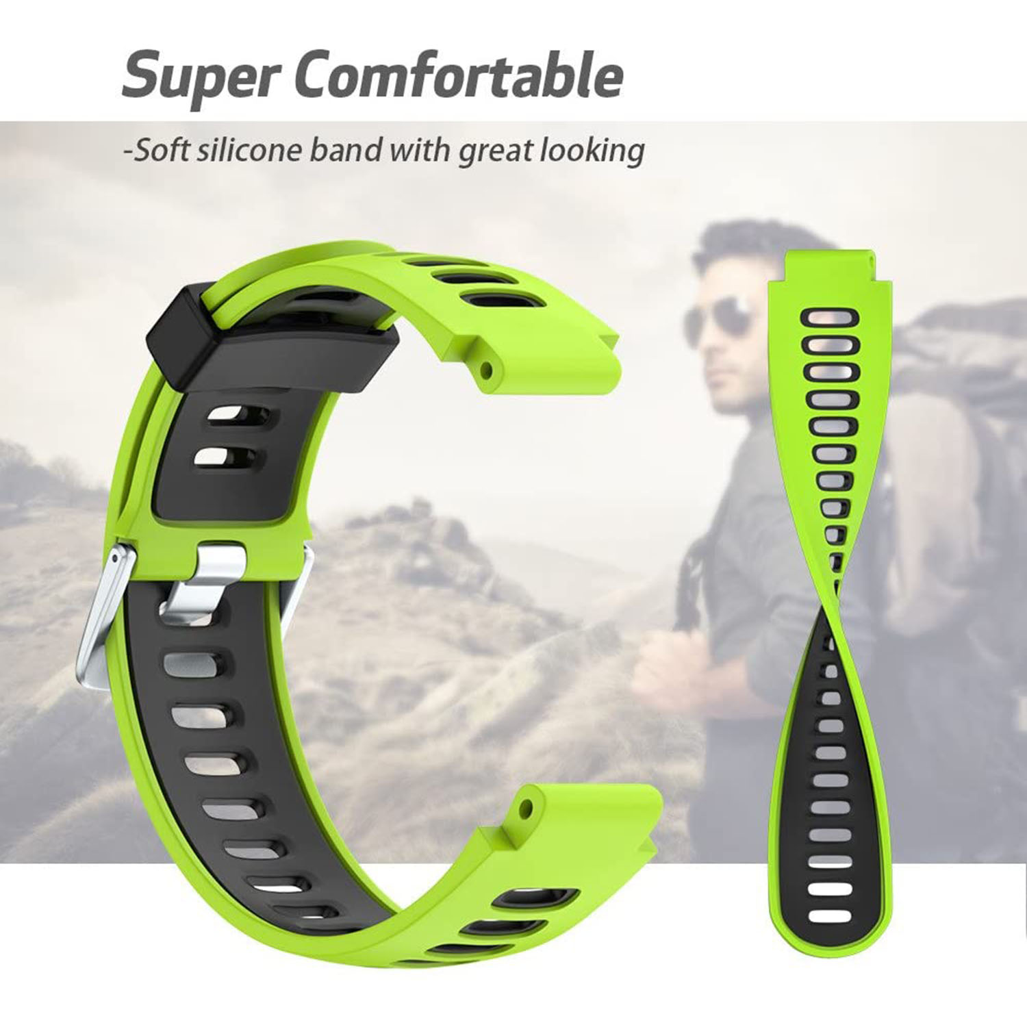 BabyValley banda compatible con Garmin Forerunner 735XT pulsera de silicona  suave con herramientas de repuesto correa deportiva para hombres y mujeres