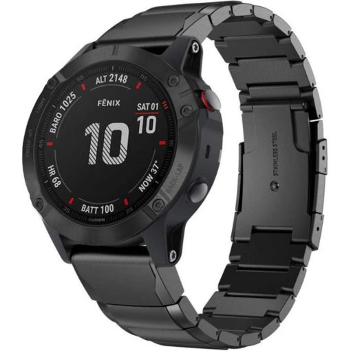FocusFit – Garmin Fenix 5 / 5 Plus / 6 / 6 Pro / Forerunner 935 / 945 / Approach S60 Compatible Replacement Stainless Steel Strap