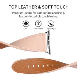 FocusFit Genuine leather strap compatible with Apple Watch
