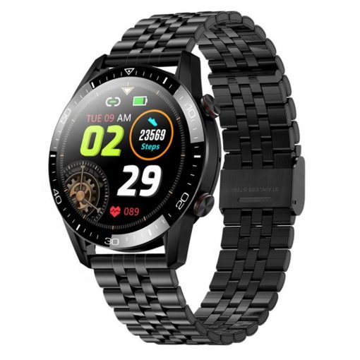 FocusFit Pro-TK28 Smartwatch and Fitness Tracker – Stainless Steel Band