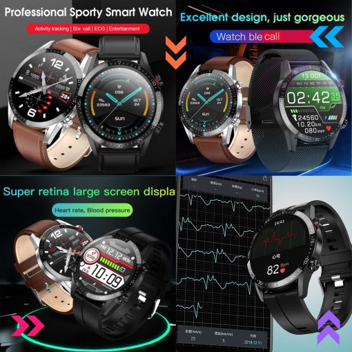 FocusFit Pro â€“ L13 IP68 High End Leather Smartwatch and Fitness Tracker
