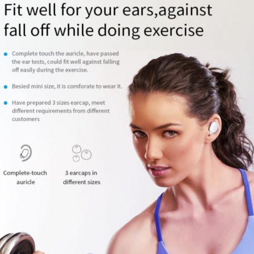 FocusFit Bluetooth Earphones In-Ear – 6 Hours Playing Time – Built-in – HD Decoder
