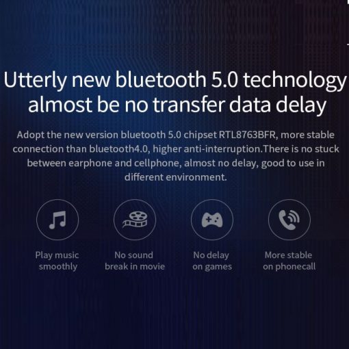 FocusFit Bluetooth Earphones In-Ear – 6 Hours Playing Time – Built-in – HD Decoder